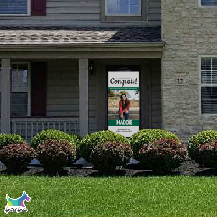 Graduation door/porch banner - design I (vertical)