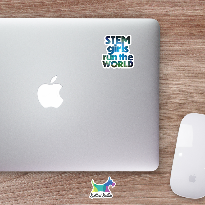 STEM girls run the world sticker
