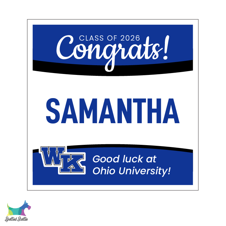 Graduation door/porch banner - design M