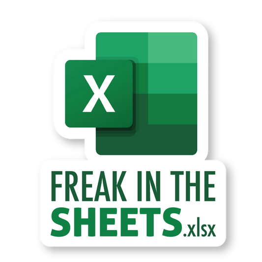 Freak in the sheets sticker