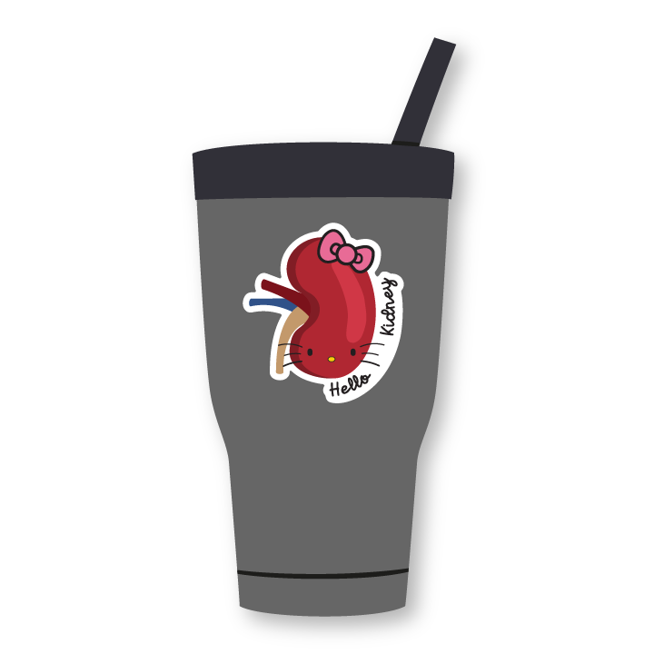 Hello kidney sticker