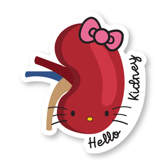 Hello kidney sticker
