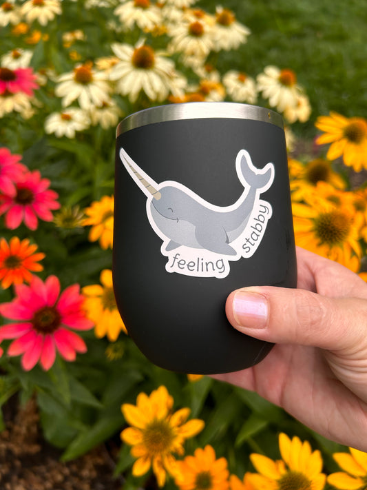 Feeling stabby sticker