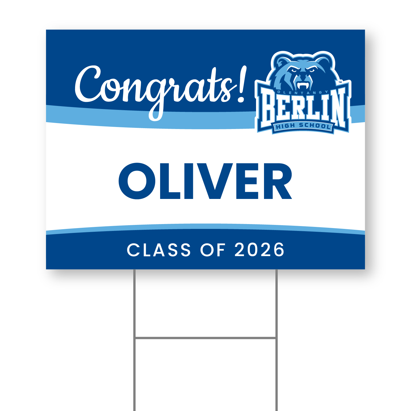 Customized school yard sign