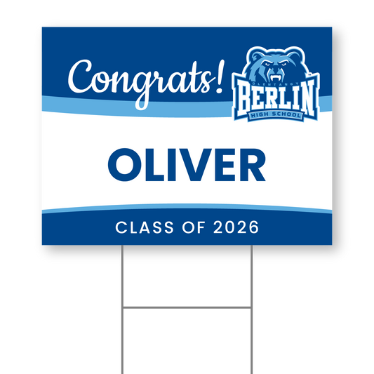 Customized school yard sign