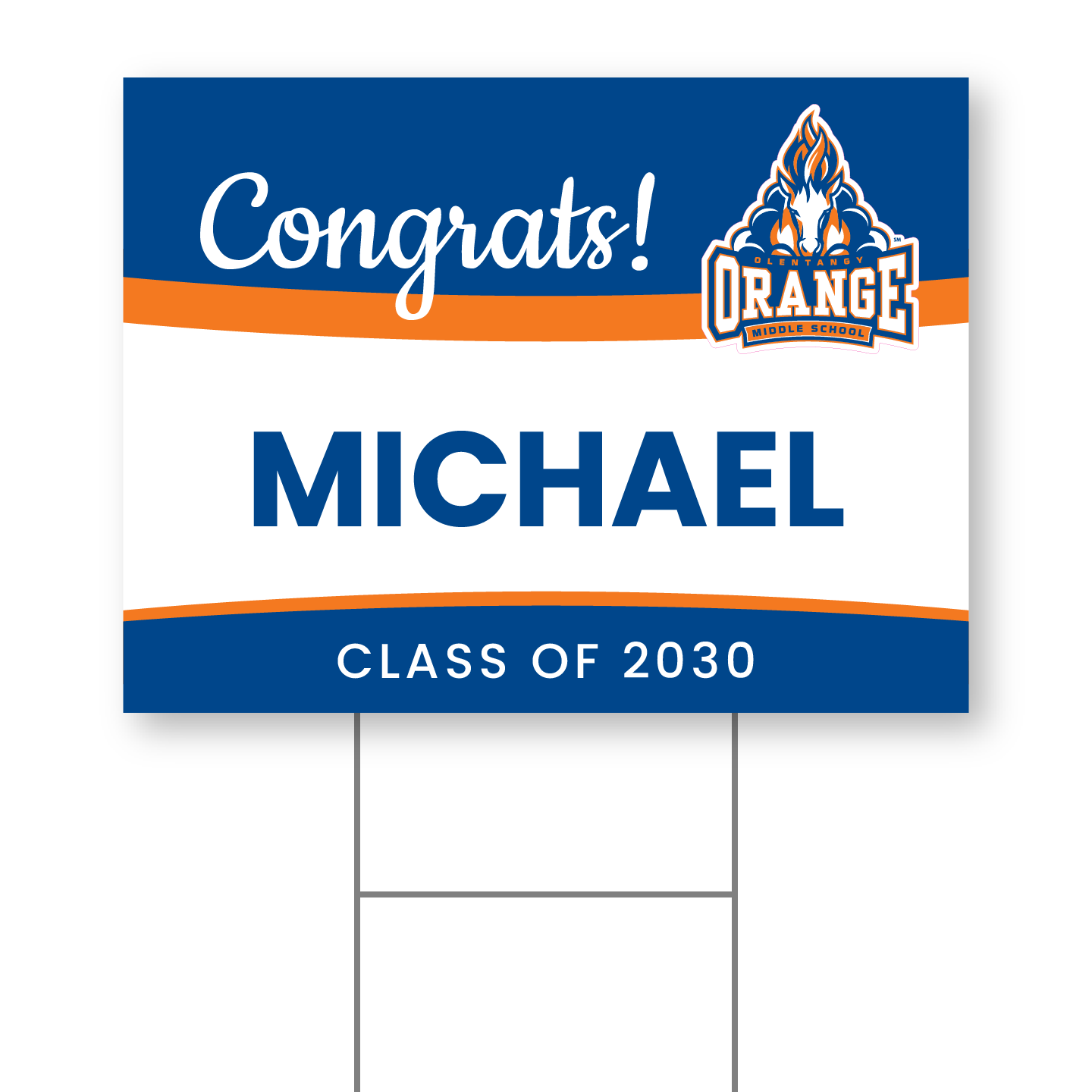 Customized school yard sign