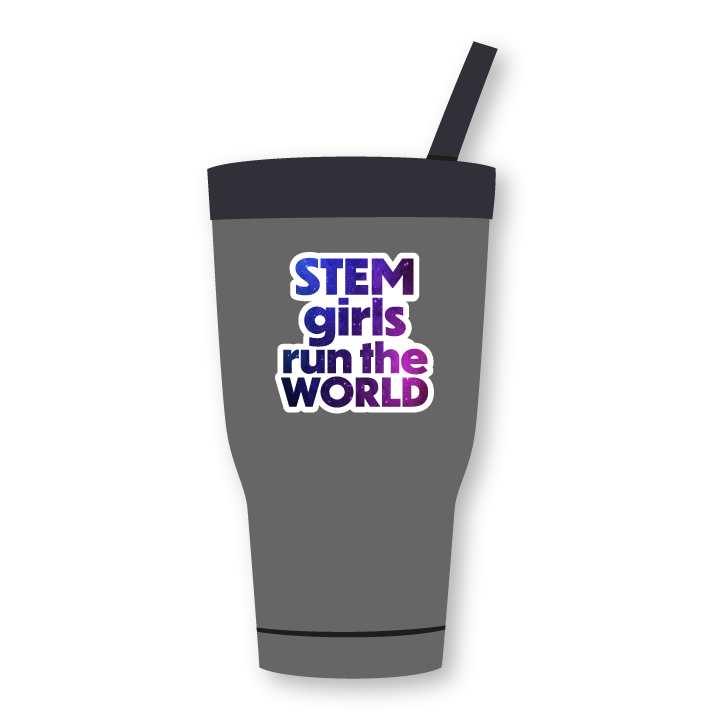 STEM girls run the world sticker